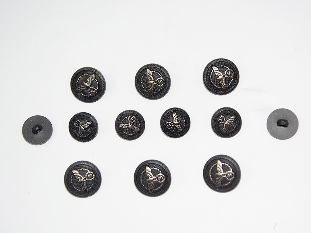 Black Designer Acrylic Suit Buttons