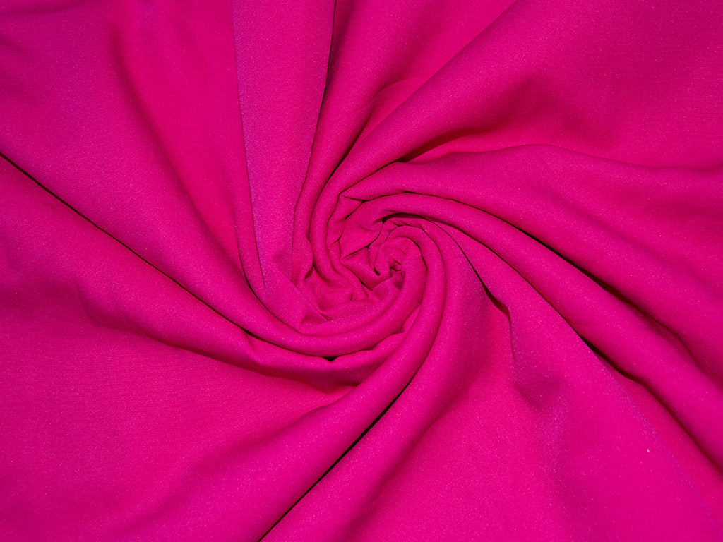 Fuschia Pink Crepe Satin Fabric