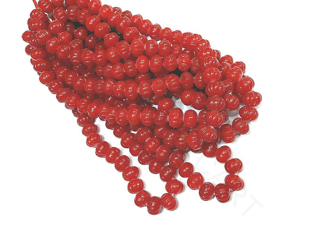 Bright Red Pumpkin Acrylic Beads | The Design Cart (4333697433669)