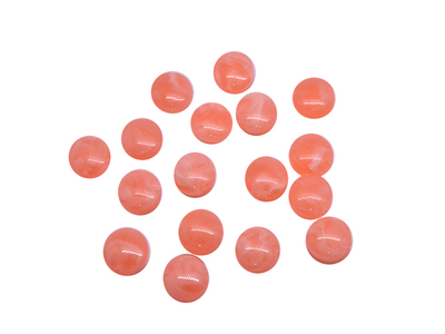 Peach Circular Shaped 2 Hole Plastic Acrylic Beads