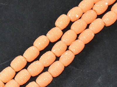 Light Orange Cylindrical Resin Beads | The Design Cart (3787347951650)