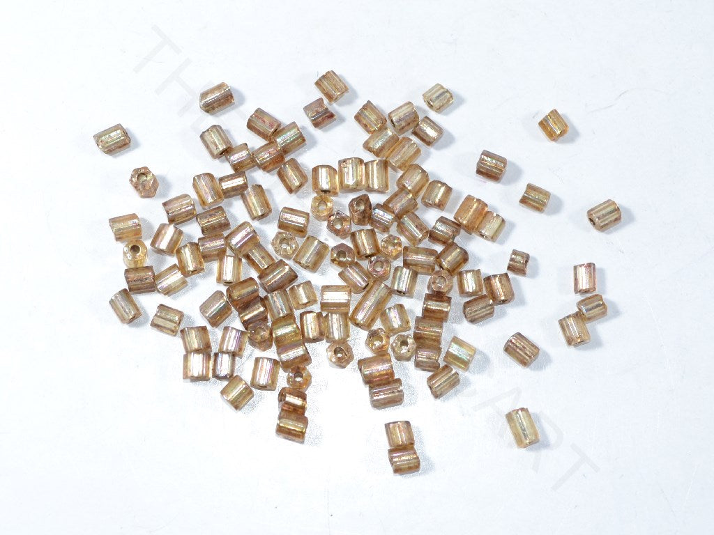 Brown 2 Cut Silverline Beads | The Design Cart (3929887047714)