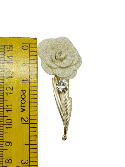 Pale Yellow Open Flower Brooch