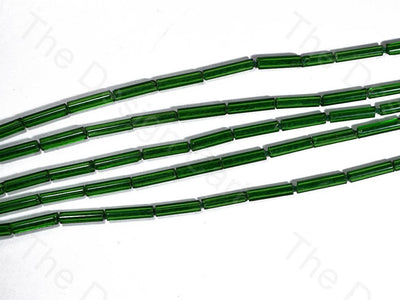 Green Transparent Pipe Glass Beads (1666695233570)