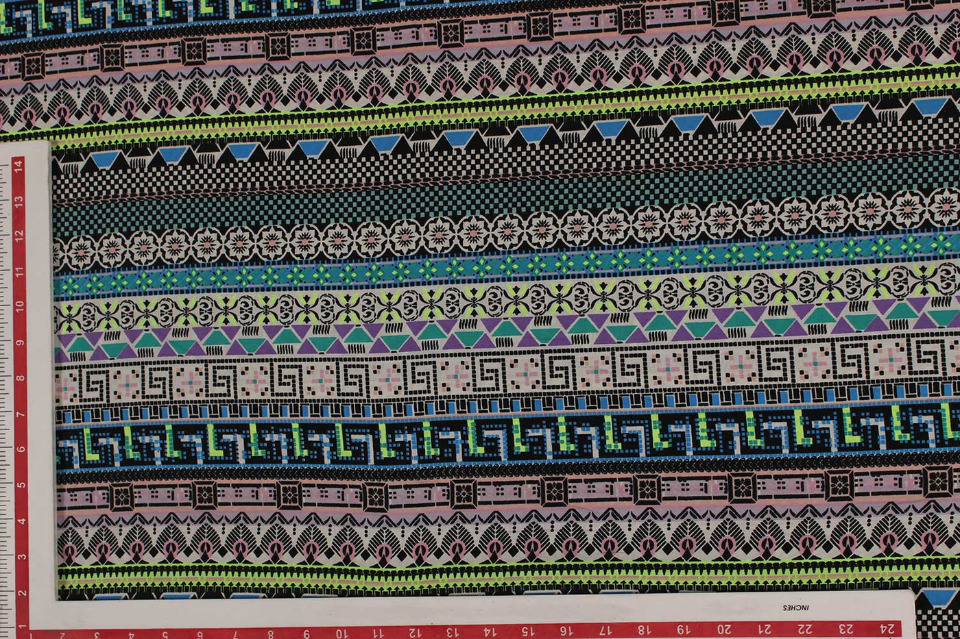 Multicolor Printed Crepe Fabric