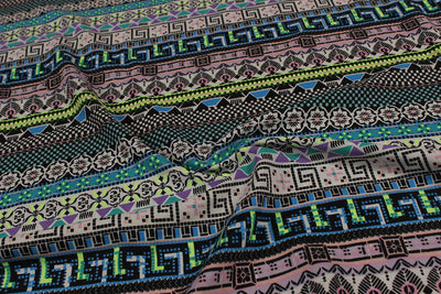 Multicolor Printed Crepe Fabric