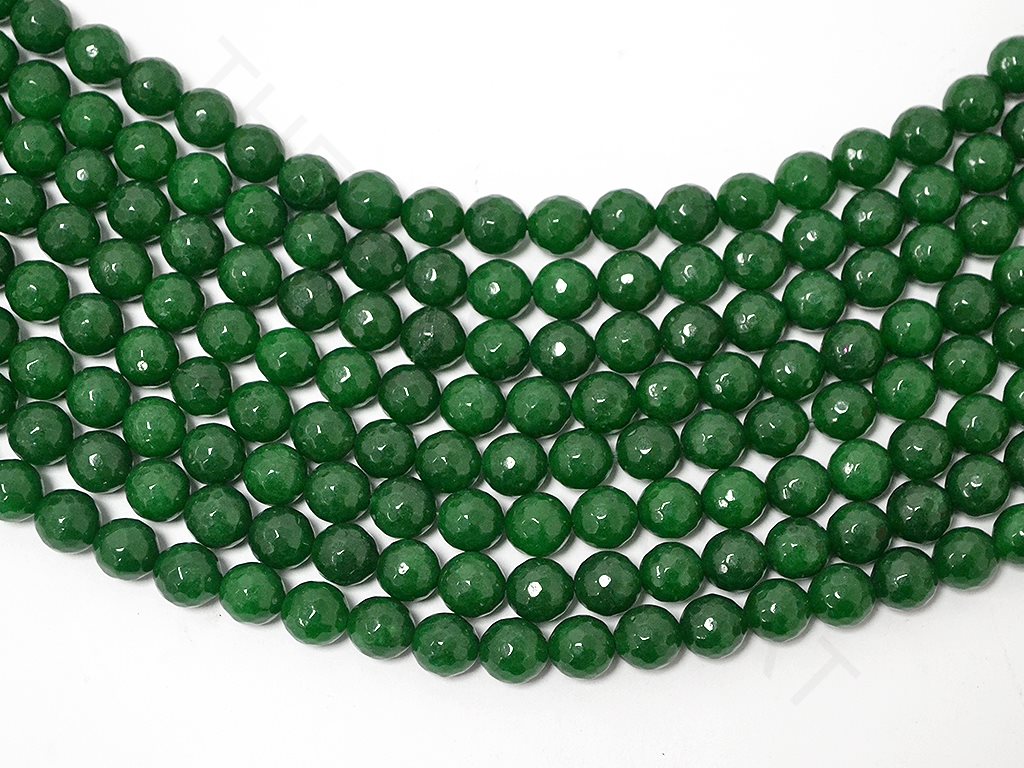 Dark Green Spherical Faceted Semi Precious Jade Stones | The Design Cart (4338993463365)