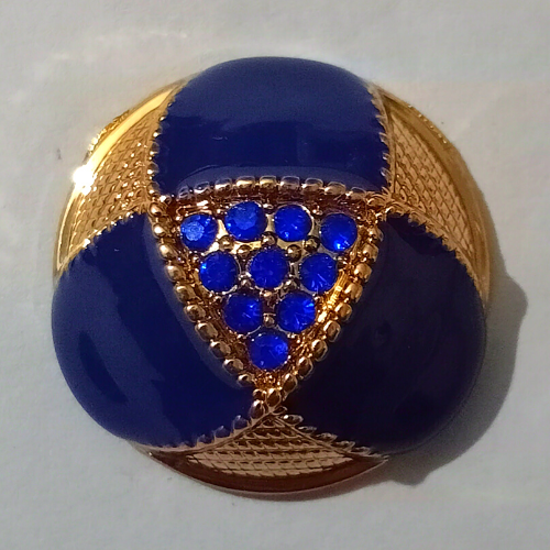 golden-blue-stone-studded-designer-metal-buttons