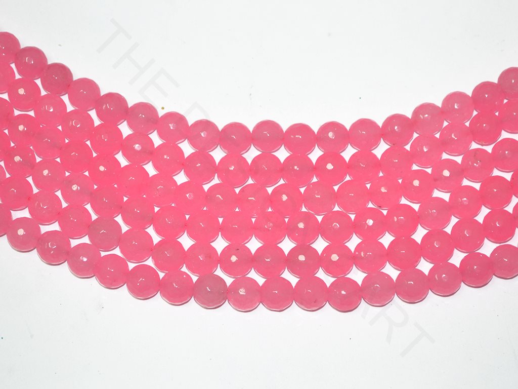 Baby Pink Spherical Faceted Semi Precious Jade Stones | The Design Cart (4338993922117)