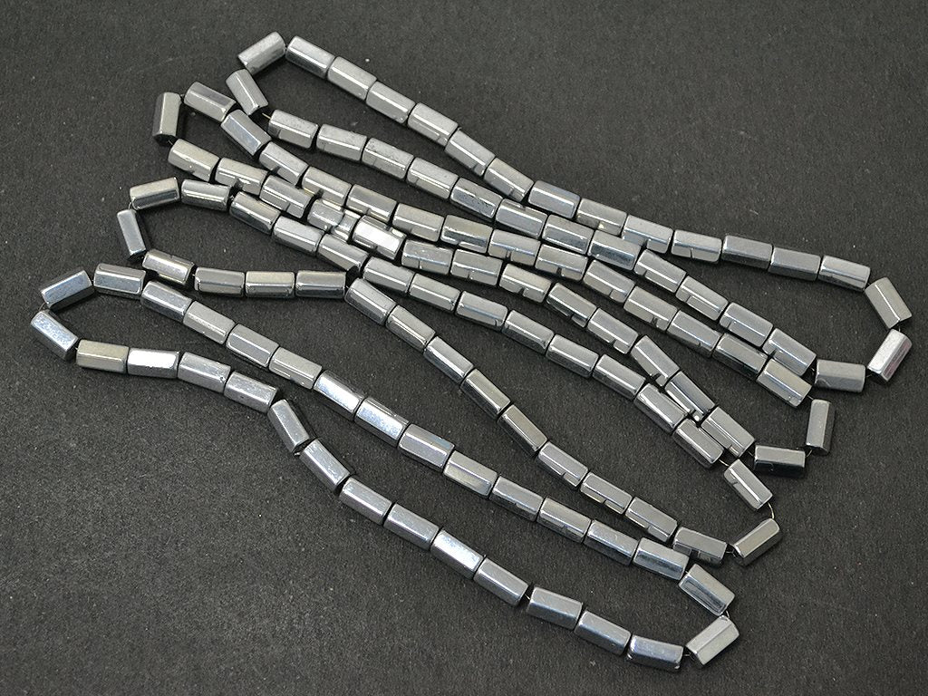 Silver Rectangular Glass Beads | The Design Cart (4338994282565)