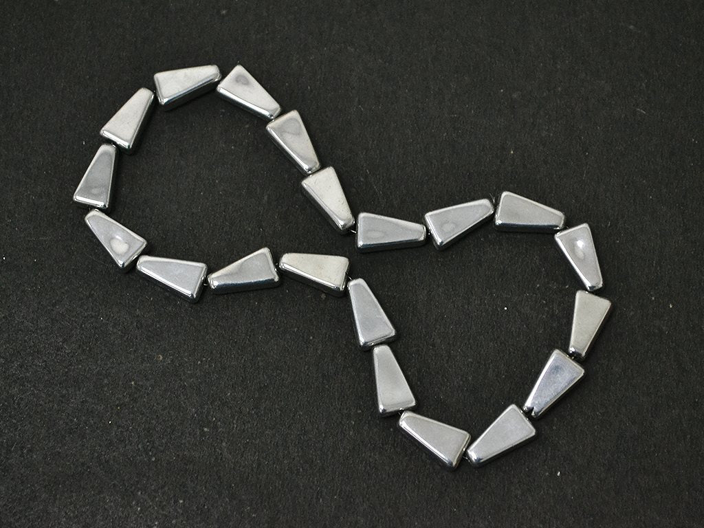 Silver Triangular Glass Beads | The Design Cart (4338994348101)