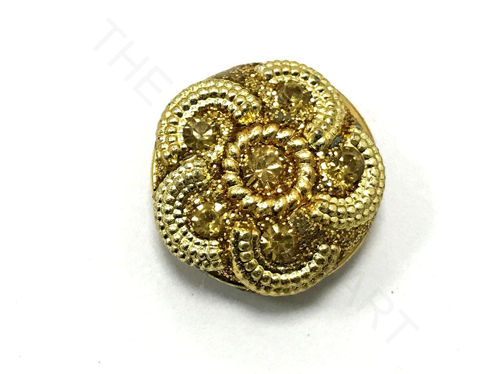 Golden Design 2 Handcrafted Button | The Design Cart (4323286024261)