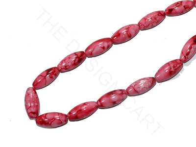 Red Oval Glass Pearls | The Design Cart (3785179529250)