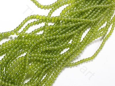 Green Round Pressed Glass Beads (1709208207394)