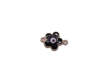 Black Flower Shaped Evil Eye Charms