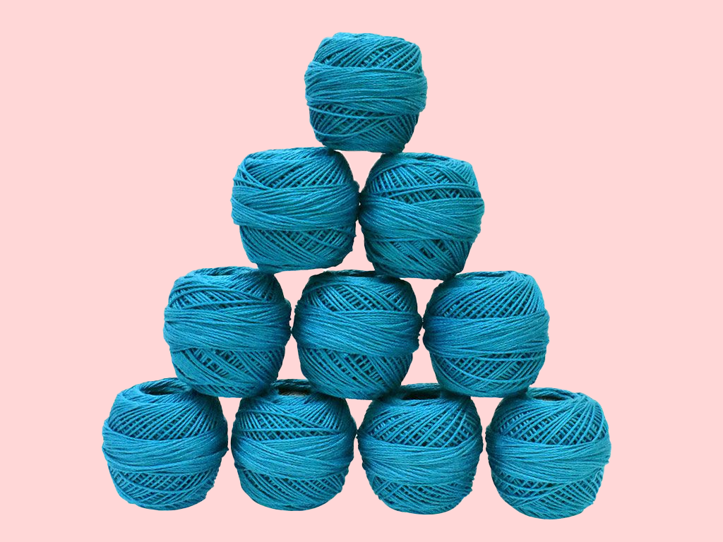 azurebluecolorthickcottonthread