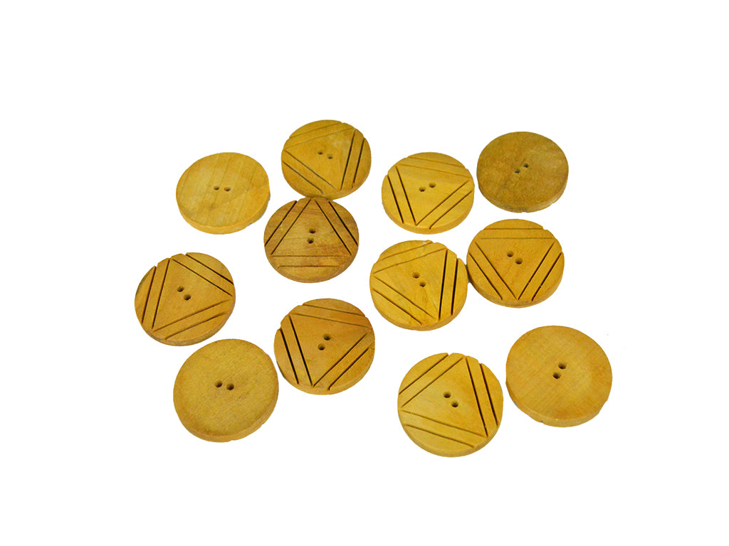 Geometric Triangle 2 Hole Wooden Buttons