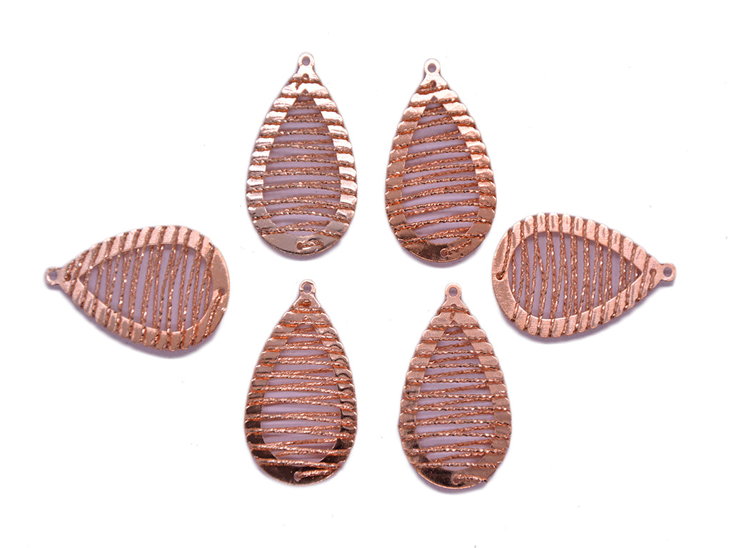 Rose Gold Drop Metal Pendants