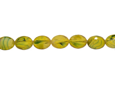 Yellow Green Double Tone Designer Glass Beads