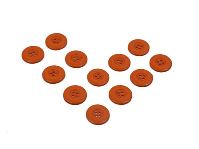 Bright Orange Matte Finish Chalk Buttons