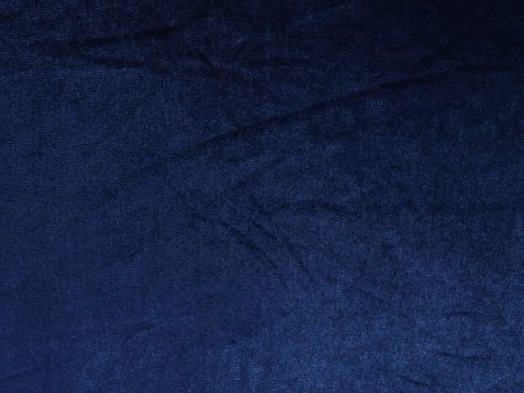 Navy Blue Plain Viscose Micro Velvet Fabric