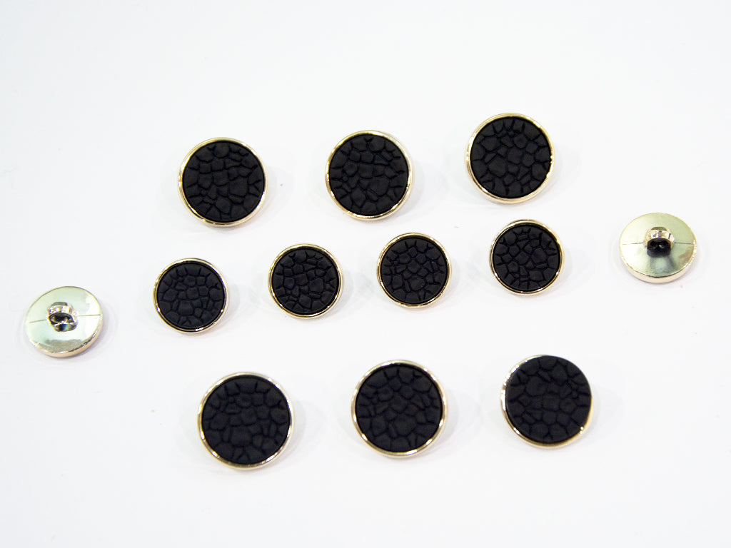 Black Designer Acrylic Suit Buttons