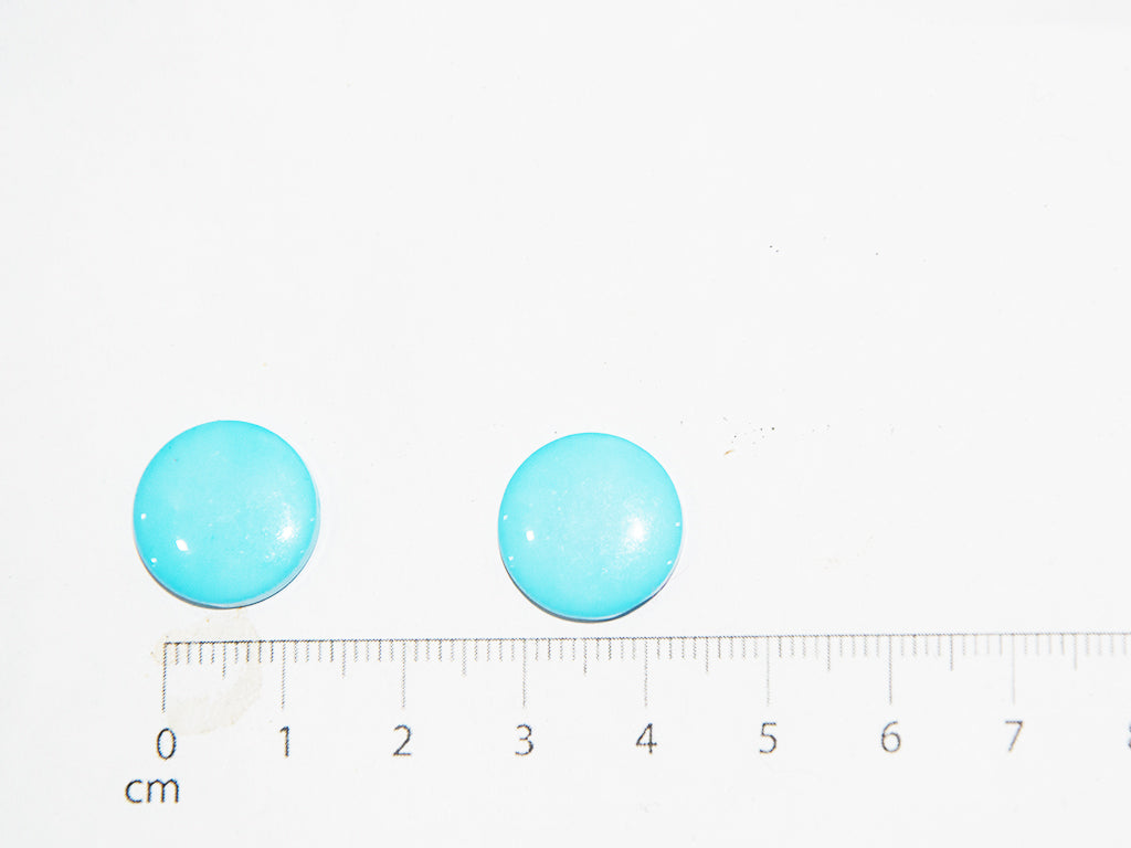 Sky Blue Circular Marble Acrylic Buttons