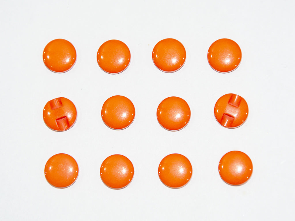 Orange Circular Marble Acrylic Buttons