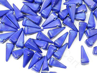 Blue Pyramid Czech Glass Beads | The Design Cart (1722763804706)