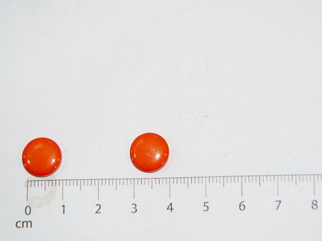 Orange Circular Marble Acrylic Buttons