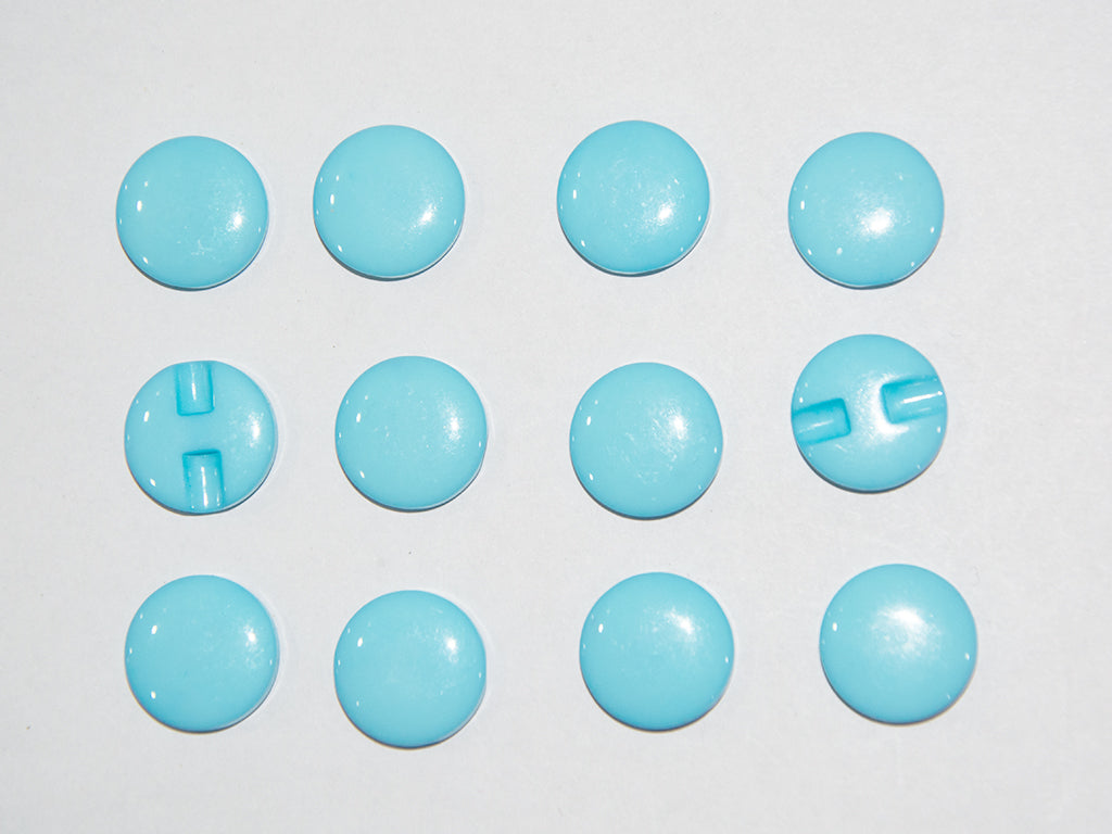 Sky Blue Circular Marble Acrylic Buttons