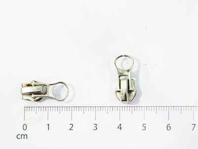 Silver Nickel Zipper Sliders / Pull Tab