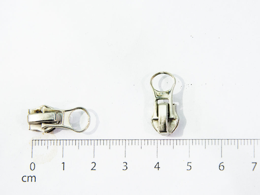 Silver Nickel Zipper Sliders / Pull Tab for Coil Zips