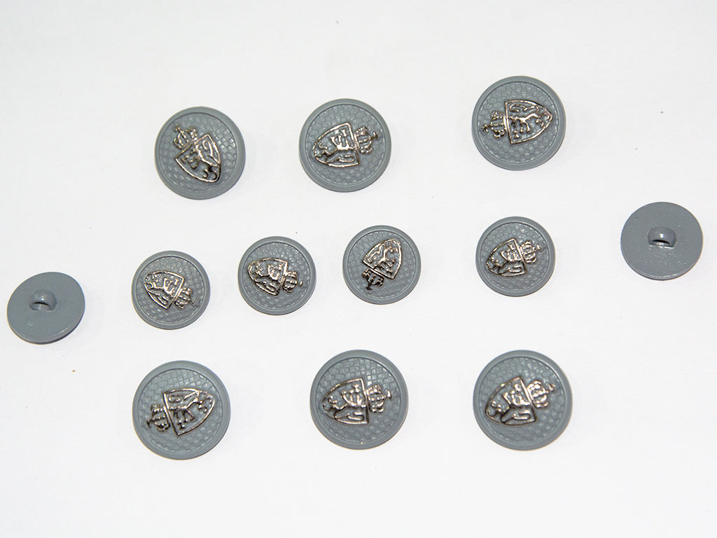 Gray Designer Acrylic Suit Buttons