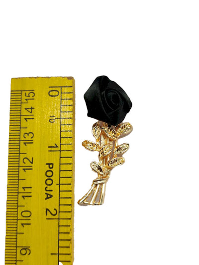 Black Rose Designer Brooch