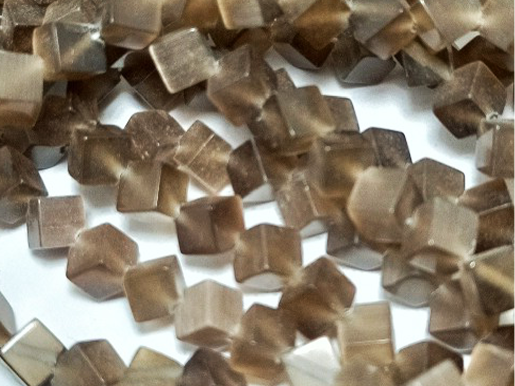 Brown Monalisa Cube Stone Beads