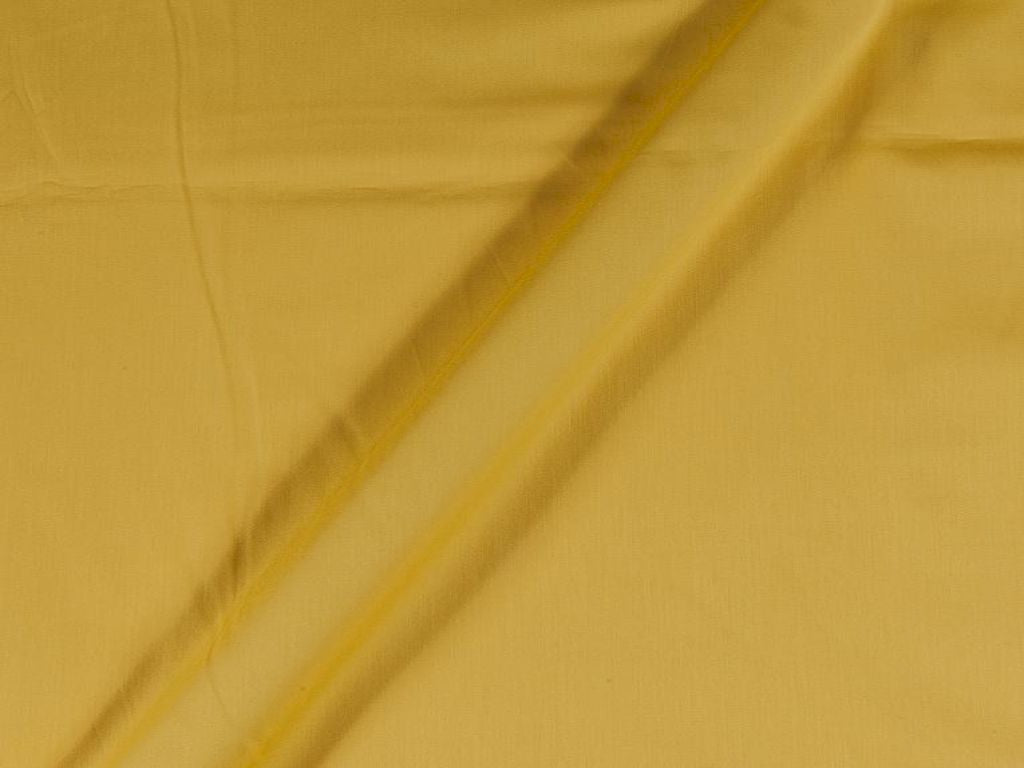 Bright Yellow Cotton Satin Plain Dyed Fabric