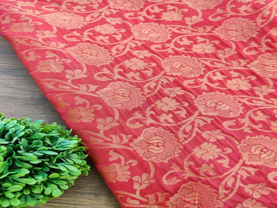 red-golden-banarasi-taffeta-silk-fabric