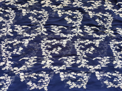 navy-blue-georgette-with-white-chikankari-embroidery-allover