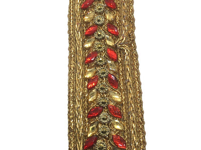 golden-dark-red-designer-stone-work-embroidered-border