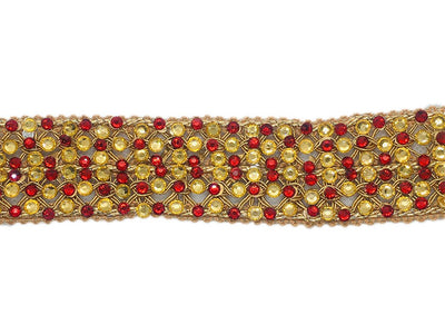 golden-red-designer-stone-studded-embroidered-border