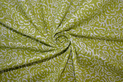 olive-green-flower-printed-pure-cotton-fabric