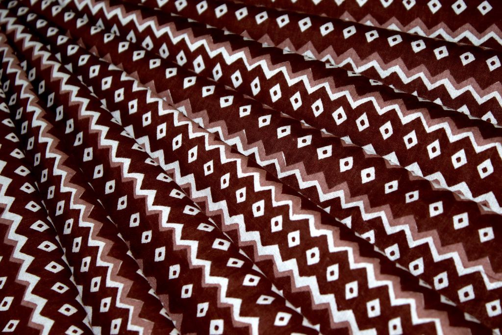 brown-chevron-printed-pure-cotton-fabric