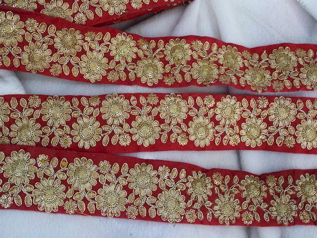 red-floral-zari-lace