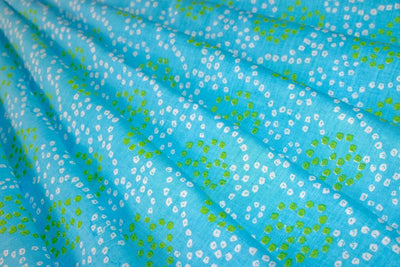 turquoise-green-bandhini-printed-pure-cotton-fabric