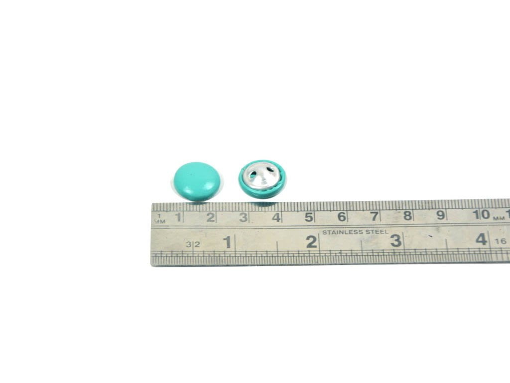 turquoiseplainfabricbutton