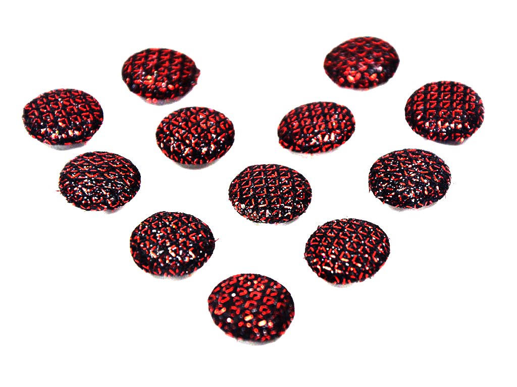 redblackshiningfabricbutton