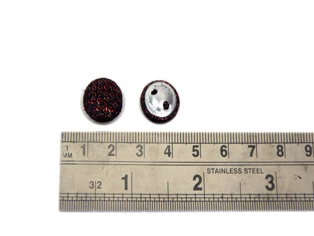 redblackshiningfabricbutton