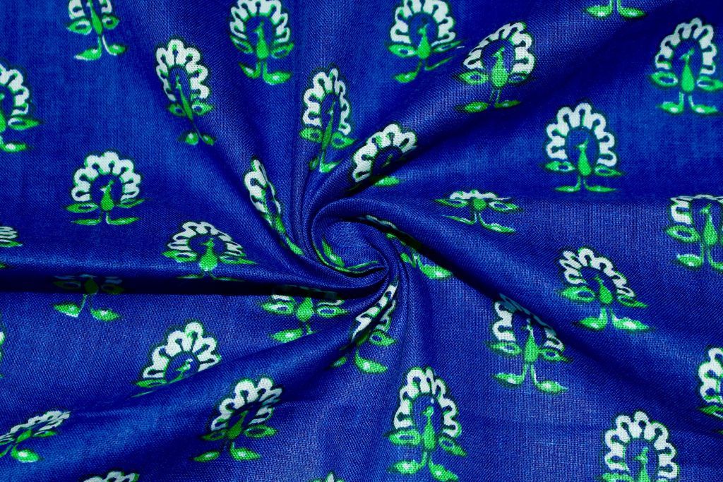 blue-green-peacock-printed-pure-cotton-fabric