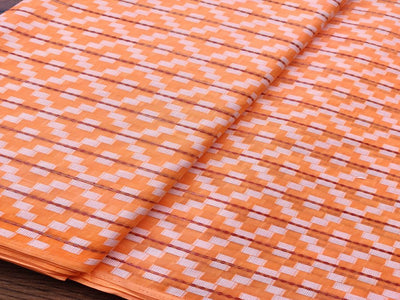 light-orange-self-patterned-ikkat-cotton-fabric